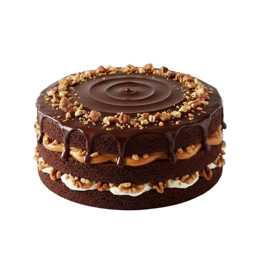 CHOCOLATE TOFFEE NUTS CAKE